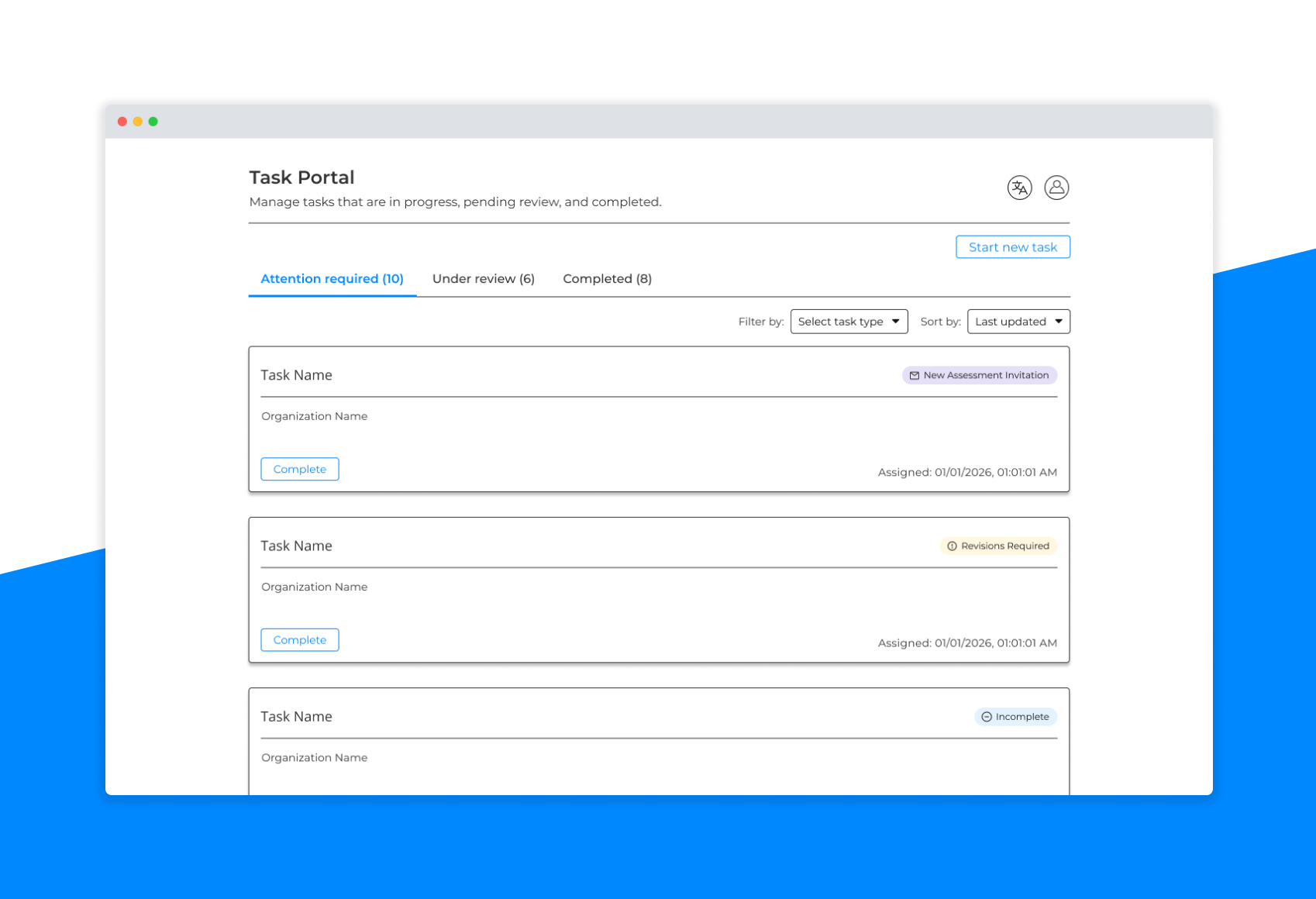 Task Portal Redesign