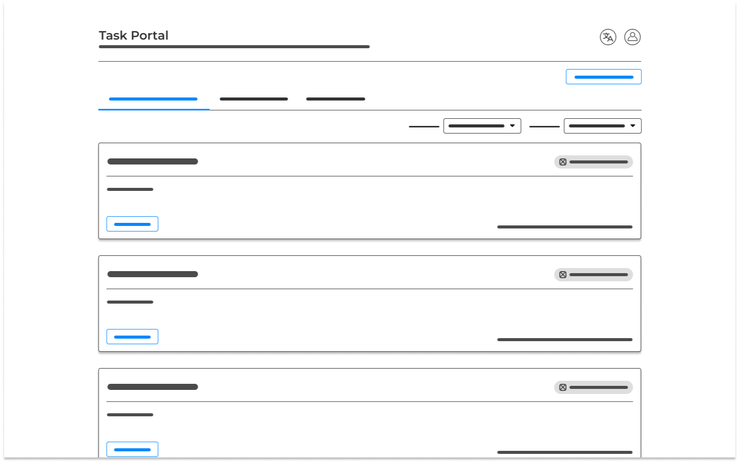 Updated task portal