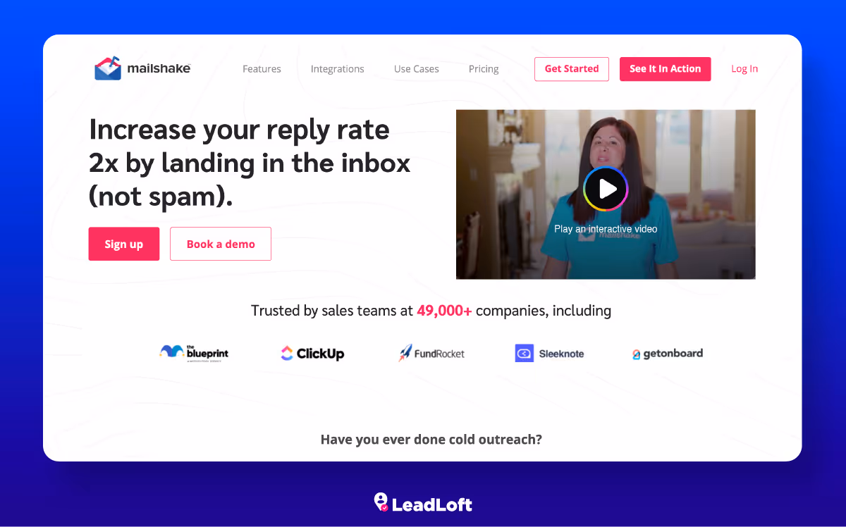 Mailshake website