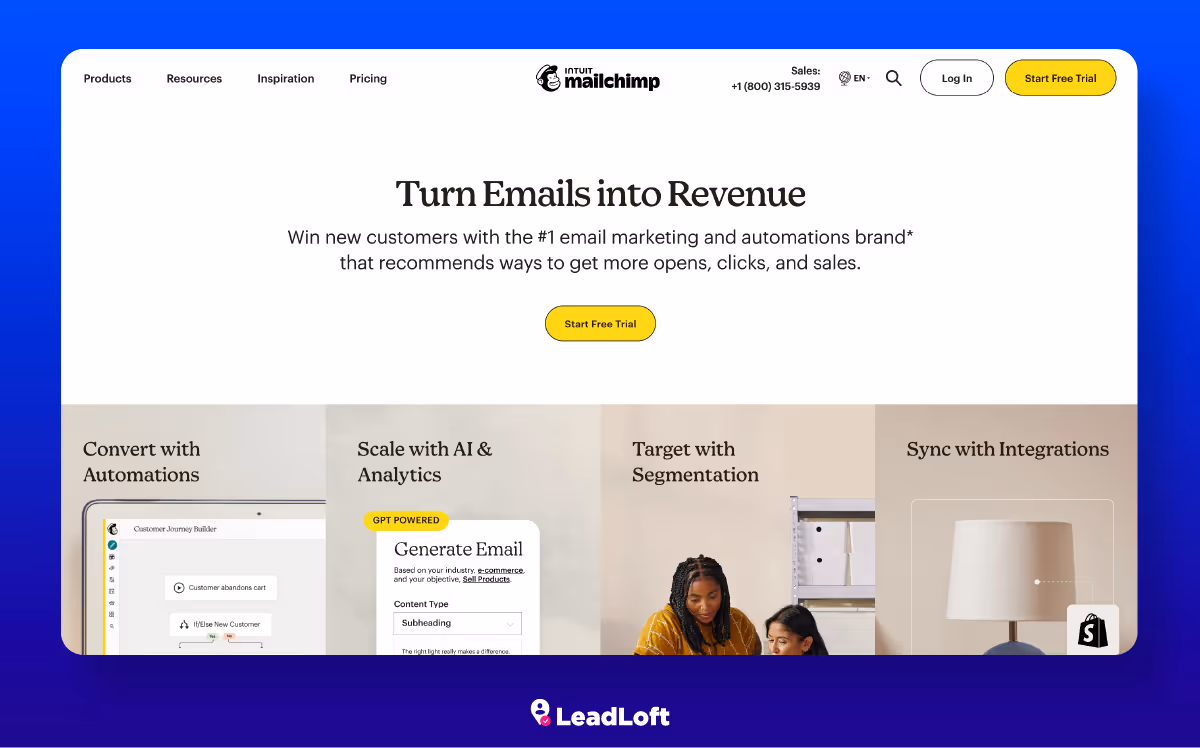 Mailchimp website