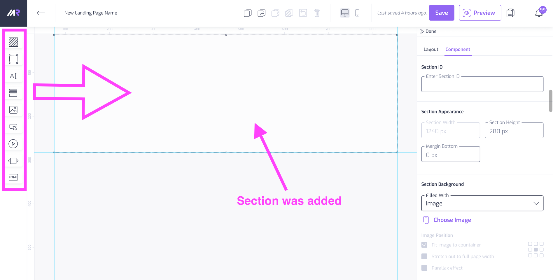Drag and drop funnel builder