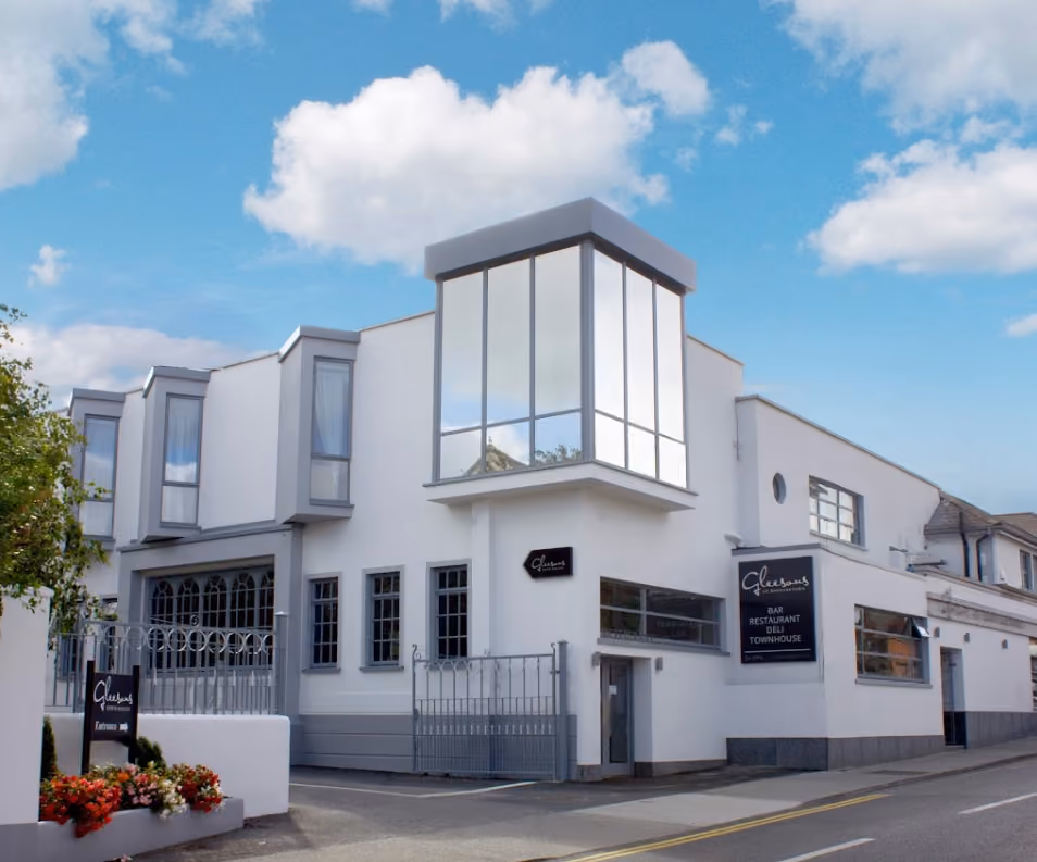 The guest entrance to the Rochestown Lodge Hotel & Spa in Dun Laoghaire, Dublin.
