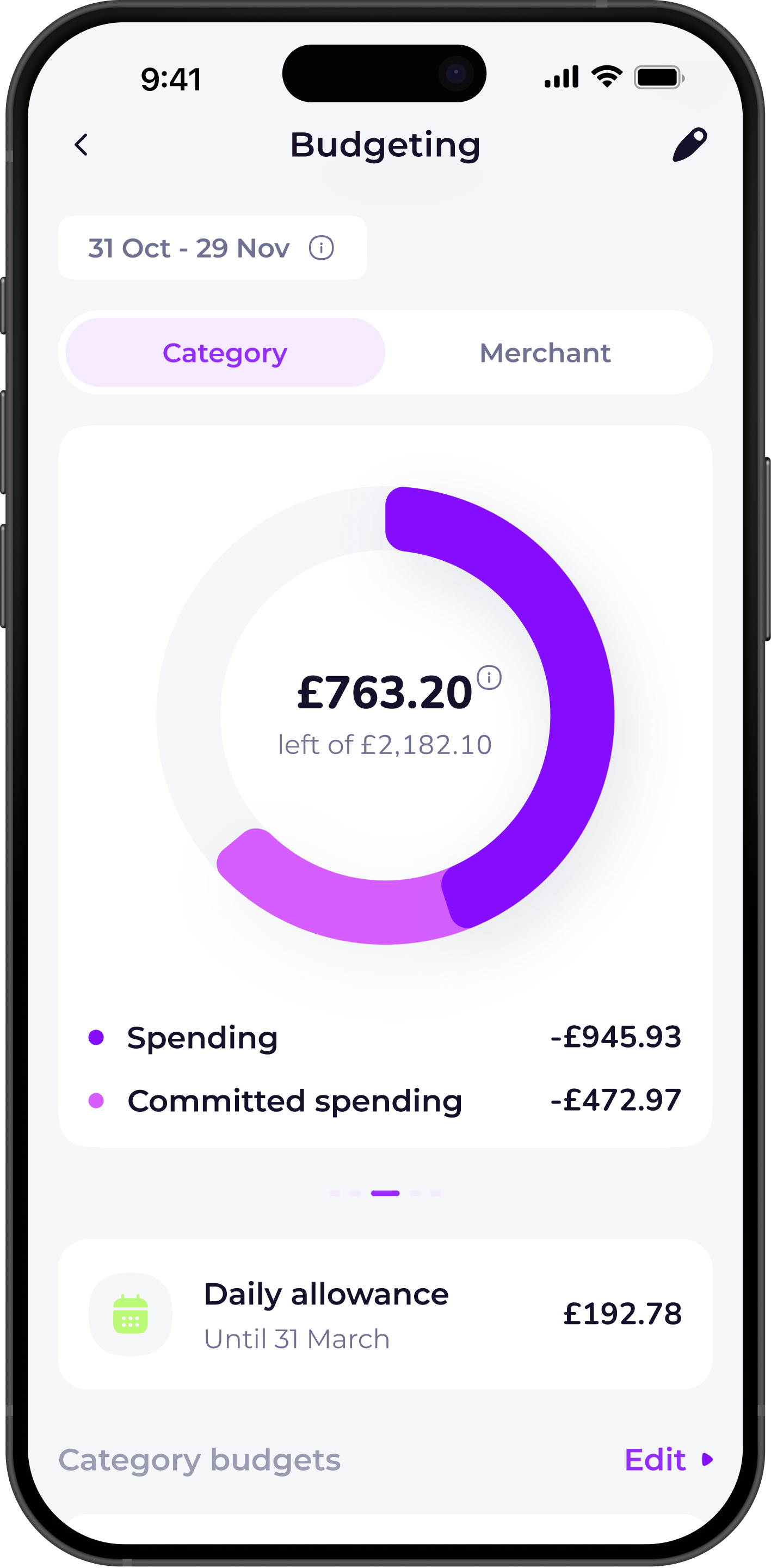 Track spending and budgets in the Emma money management app