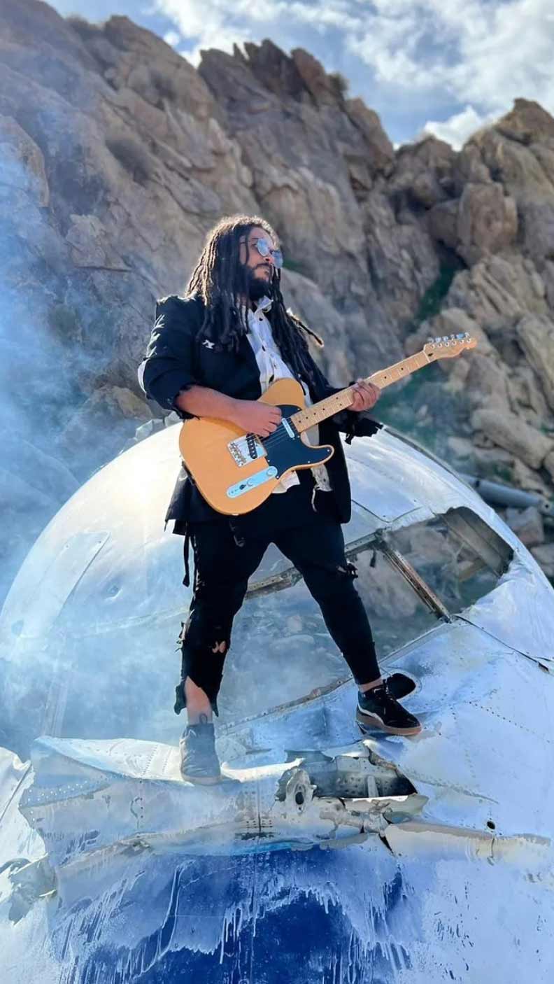 playing guitar