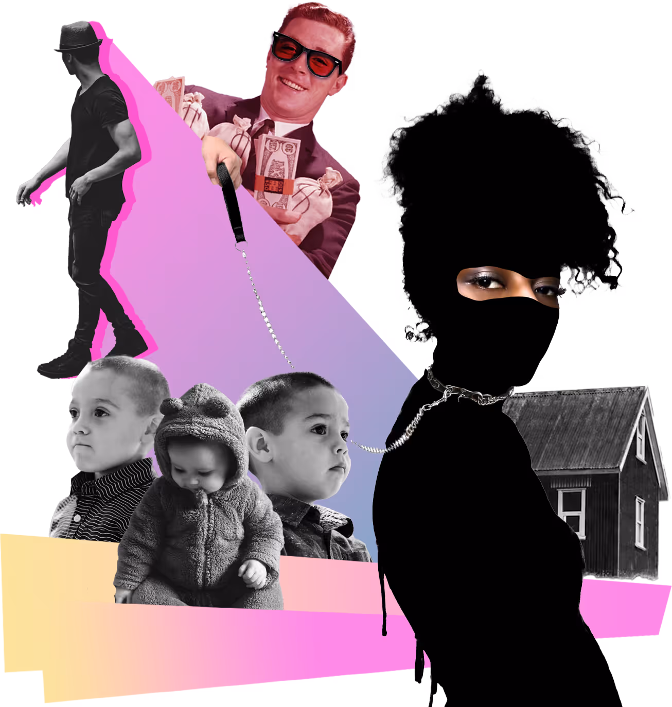 Illustration vem är hon - den unga mamman