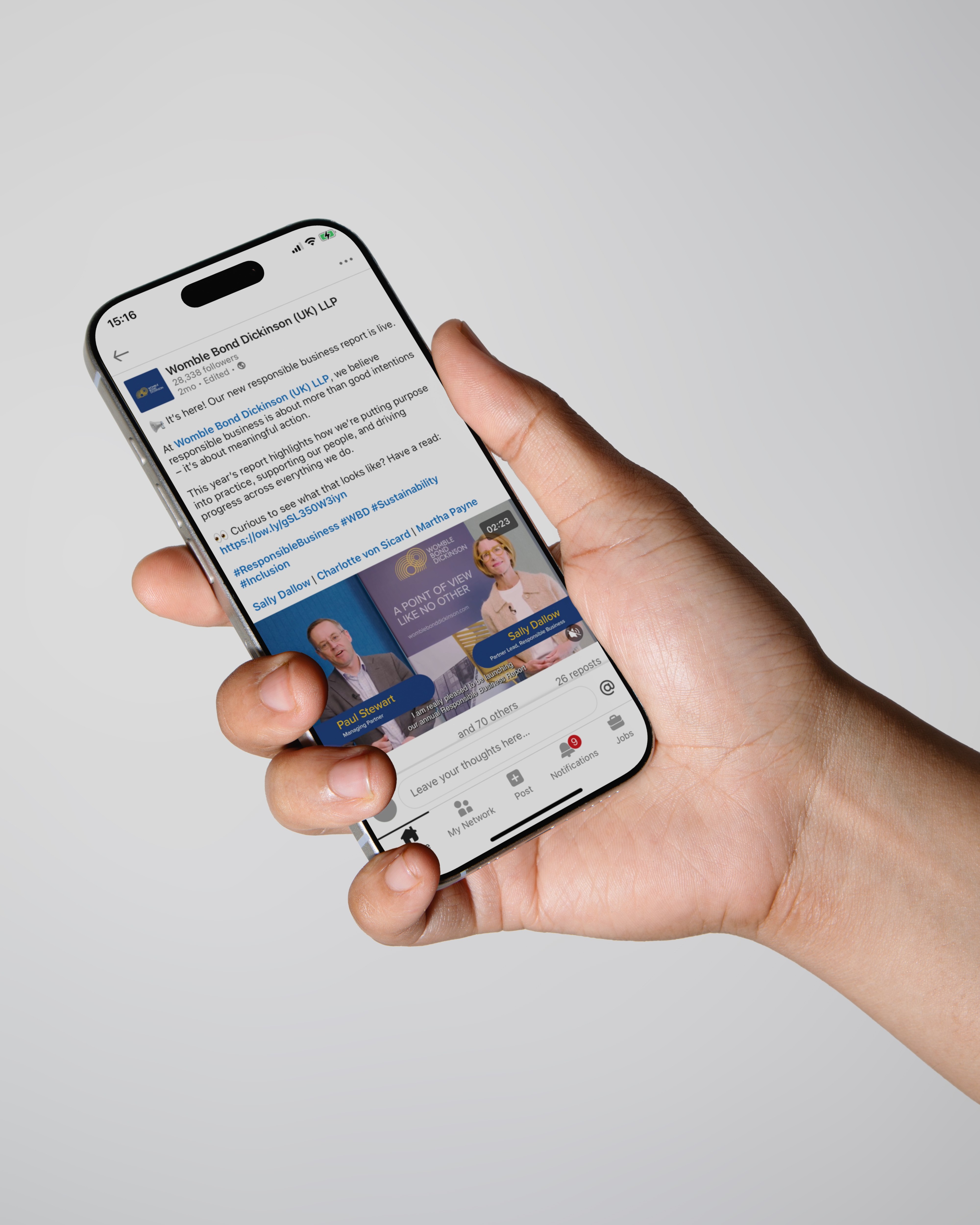 Womble Bond Dickinson wanted to showcase their latest Responsible Business achievements in a way that would engage a broad audience, build on the success of the previous year’s report with a refreshed creative approach and enhance key elements using graphic devices and interactivity.