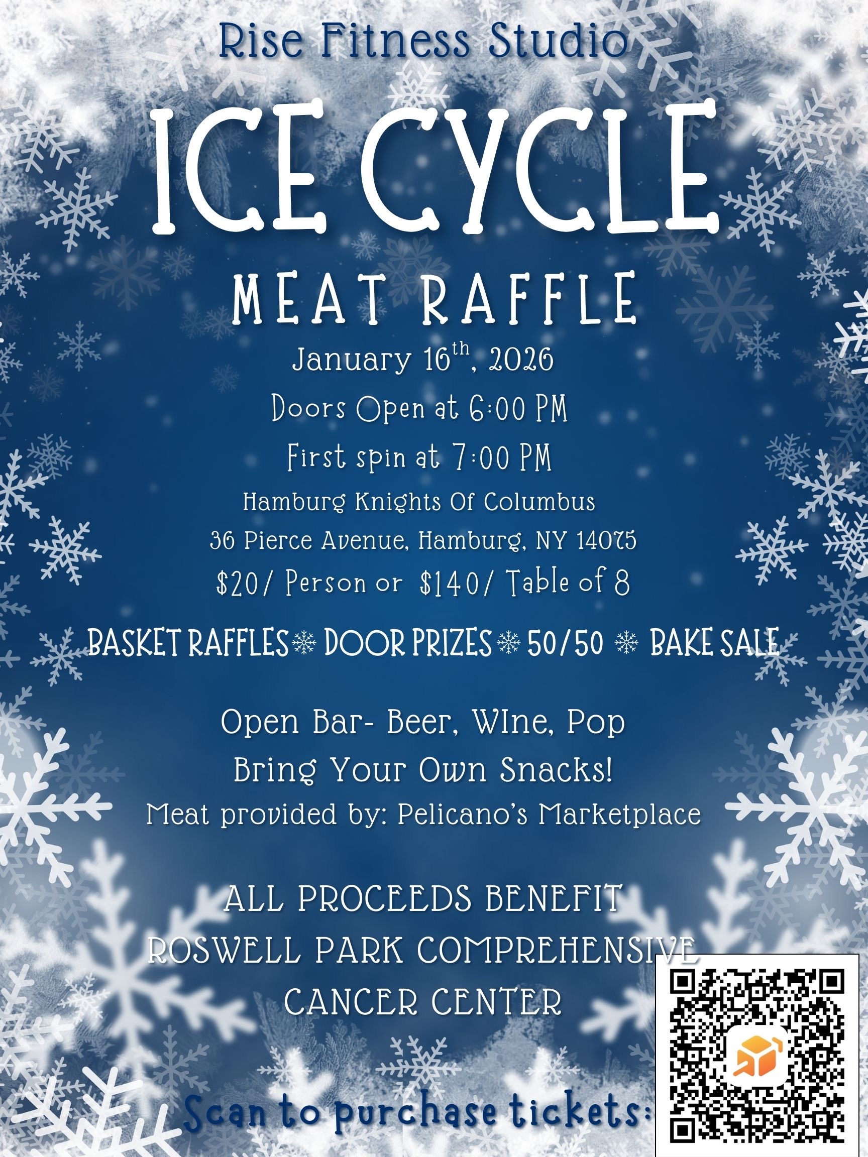 Meat raffle flyer for upcoming event.