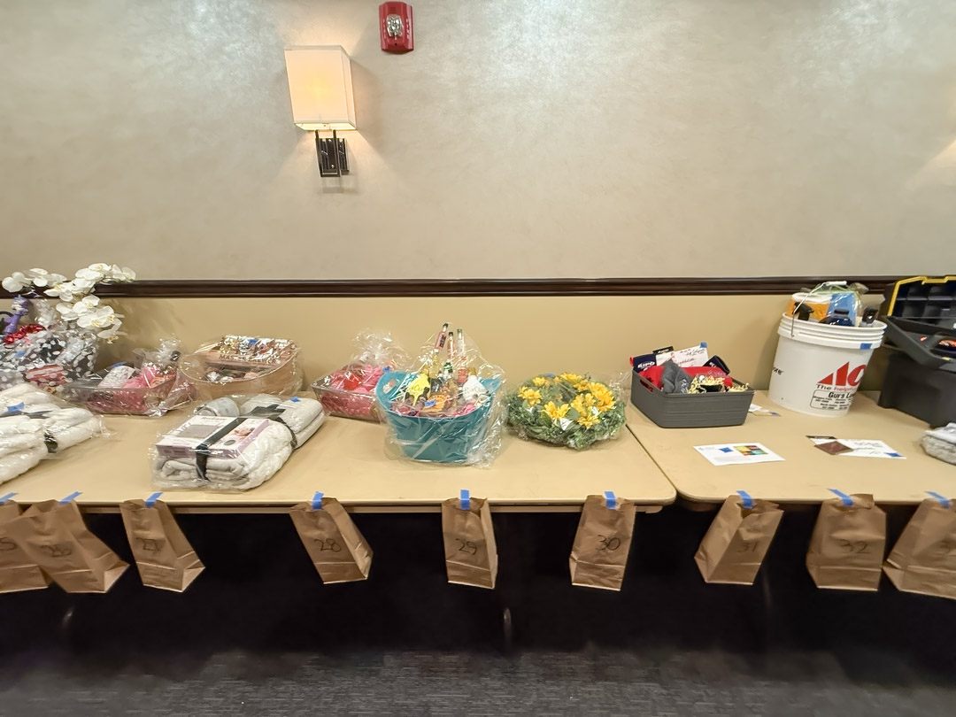 Raffle prizes featured at the Adams Fire Company meat raffle in North Tonawanda.