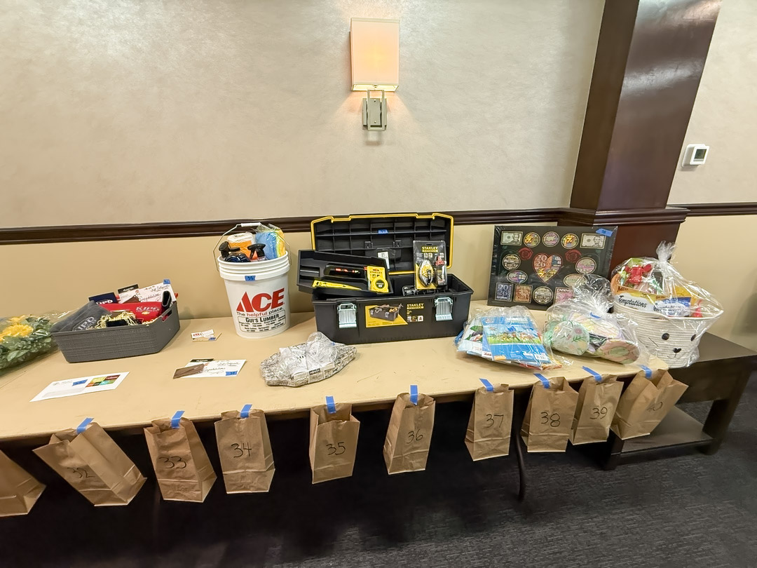 Raffle prizes featured at the Adams Fire Company meat raffle in North Tonawanda.