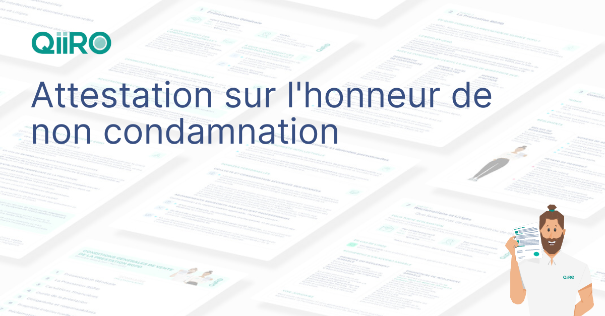 Attestation sur l'honneur de non condamnation : modĂšle gratuit