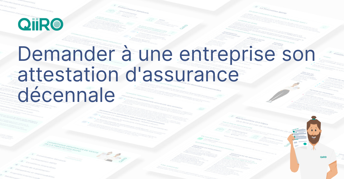 Demander à une entreprise son attestation d'assurance décennale