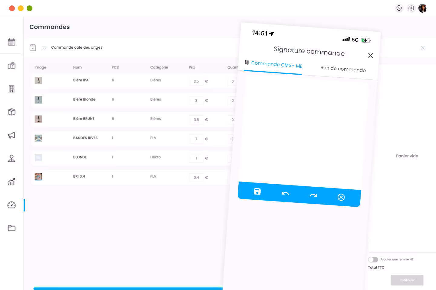 Tool zur Aufnahme und Verfolgung von Bestellungen