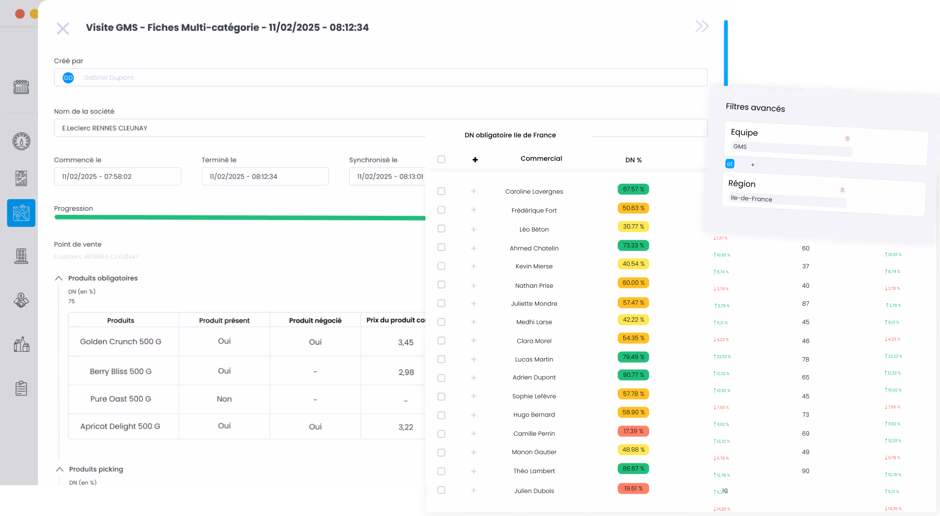 web app crm commercial