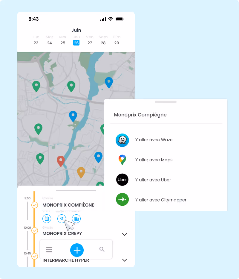application gps sur l'app mobile sidely