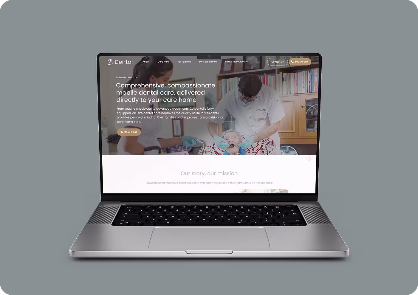 2U Dental design image 4 — healthcare brand application