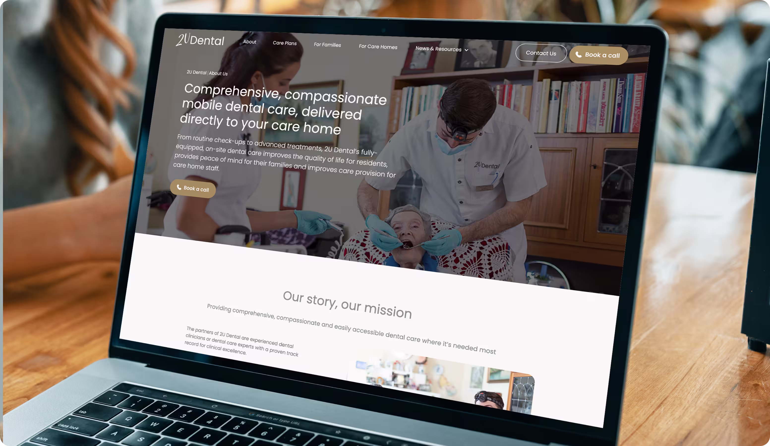2U Dental hero image — dental practice brand identity and website design