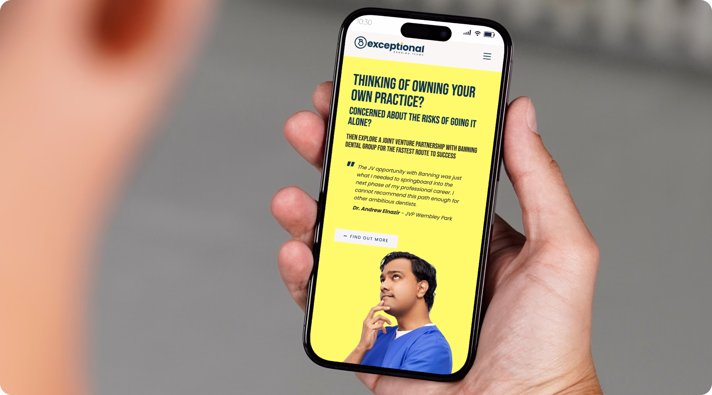Banning Teams website design image 6 — Webflow-built healthcare website detail
