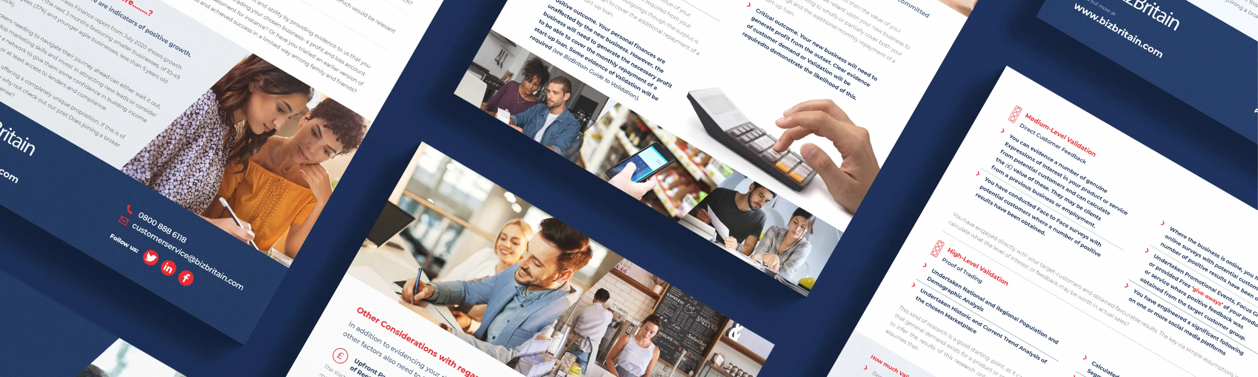 BizBritain startup resource guide — brochure interior page design
