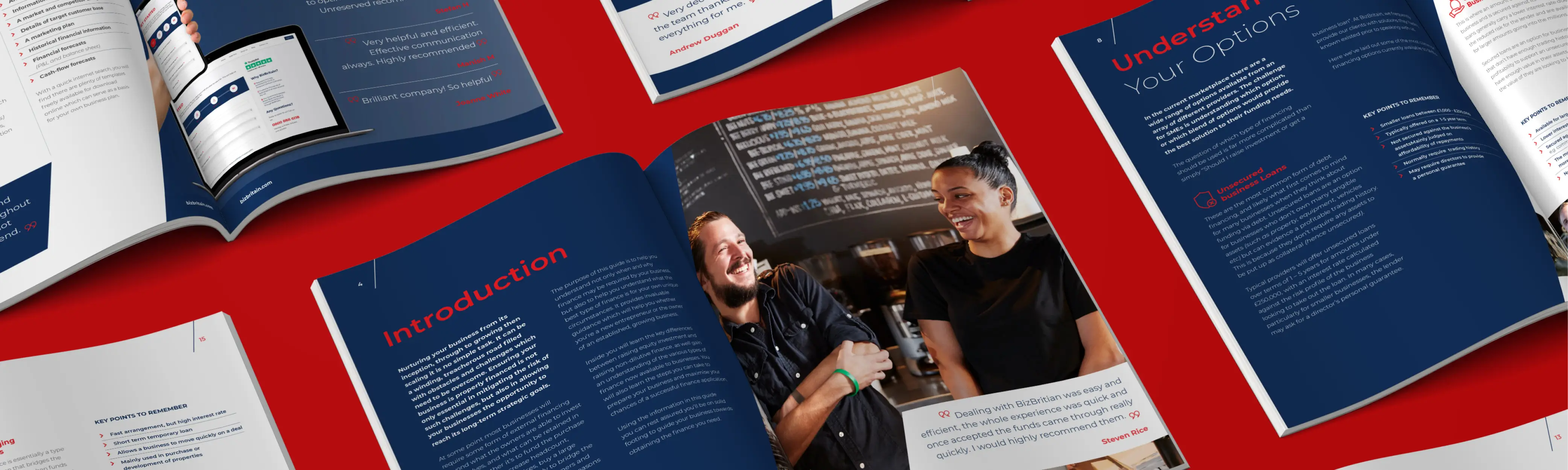 BizBritain funding guide design — editorial layout for entrepreneurs