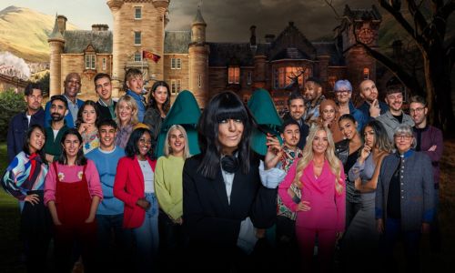 Claudia Winkleman and the cast from Traitors UK Series 3