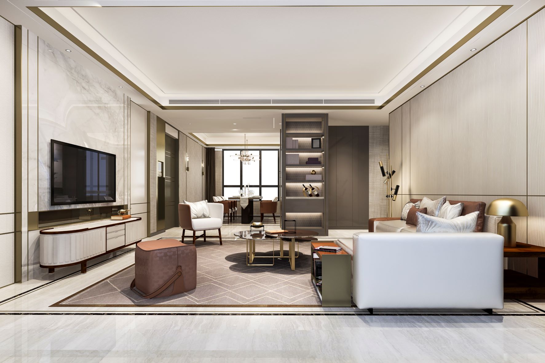 living room virtual staging