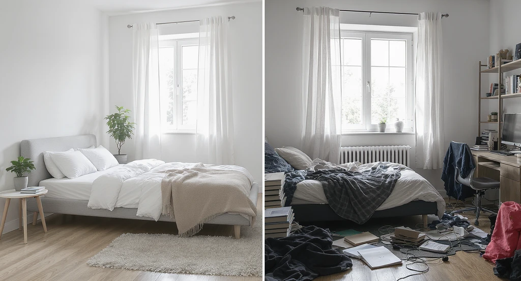 Image for Minimalist vs Cluttered Bedroom: Performance Difference