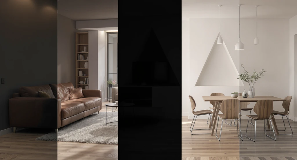 Modern living and dining area illustrating how bridging the visualization gap in home renovation helps reduce renovation mistakes like scale, color, and lighting errors.