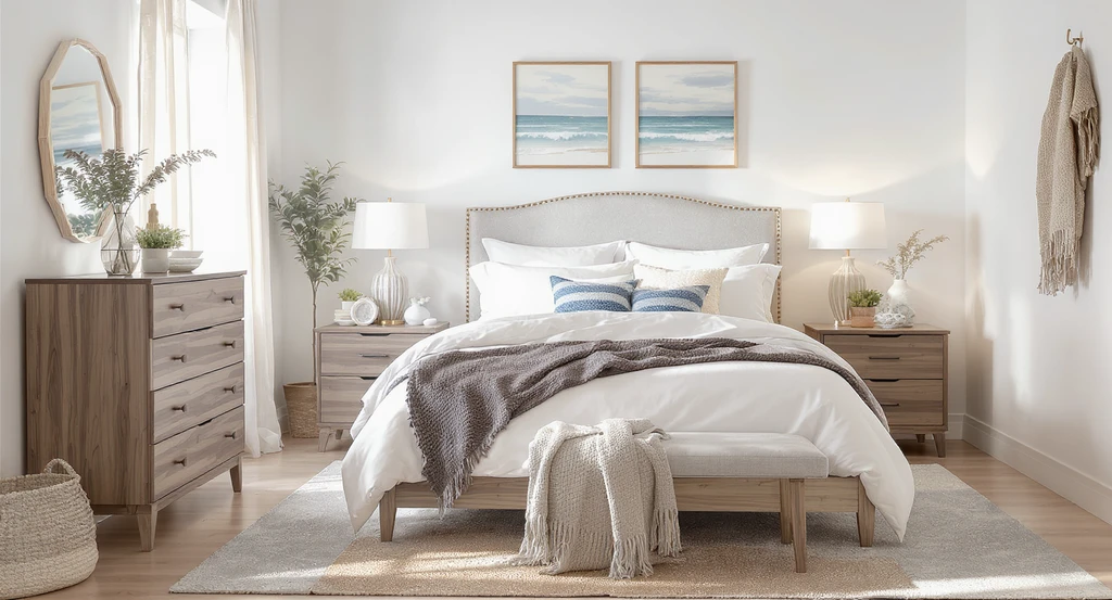 Image for 5 Coastal Bedroom Mistakes That Make Your Room Feel Heavy