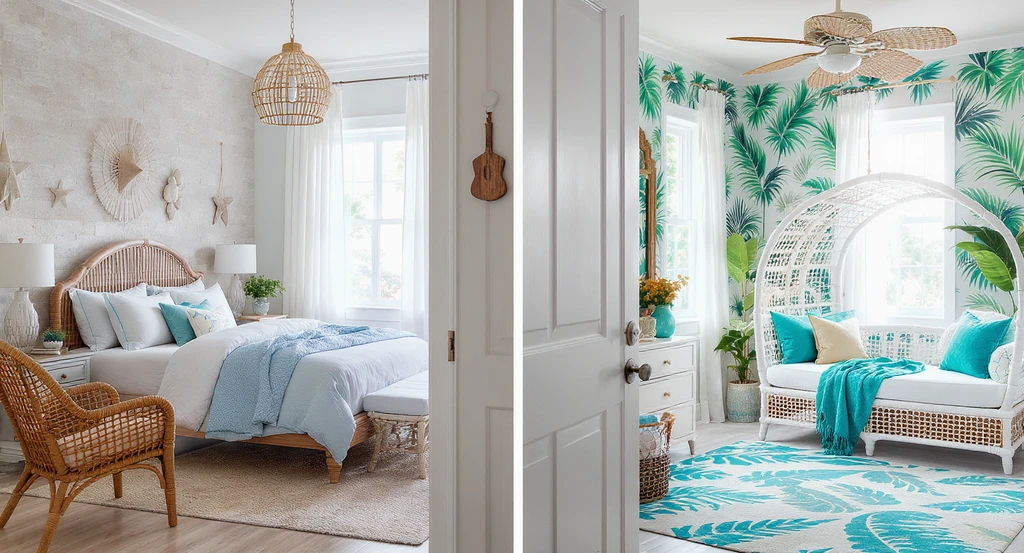 Image for Coastal Bedroom vs Beach-Themed Bedroom (Crucial Distinction)