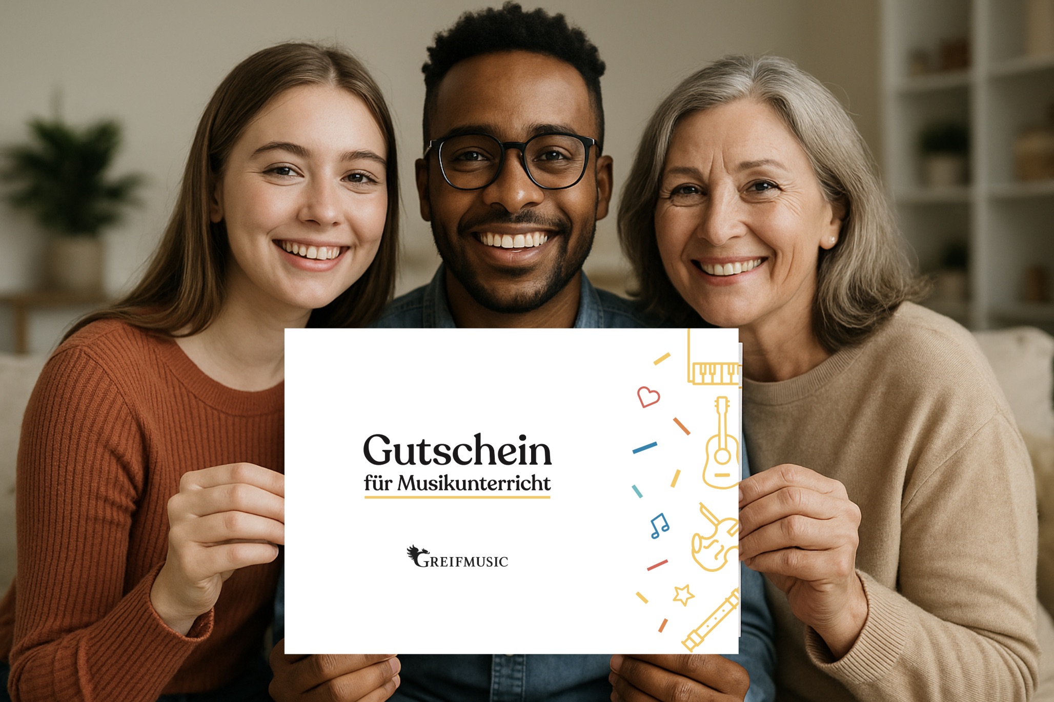 Geschenkgutschein Musikunterricht Berlin – Gutschein für Musikunterricht bei Greifmusic