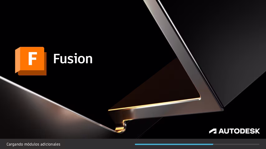 Recurso - Imagen de Fusion 360 cargando elementos.