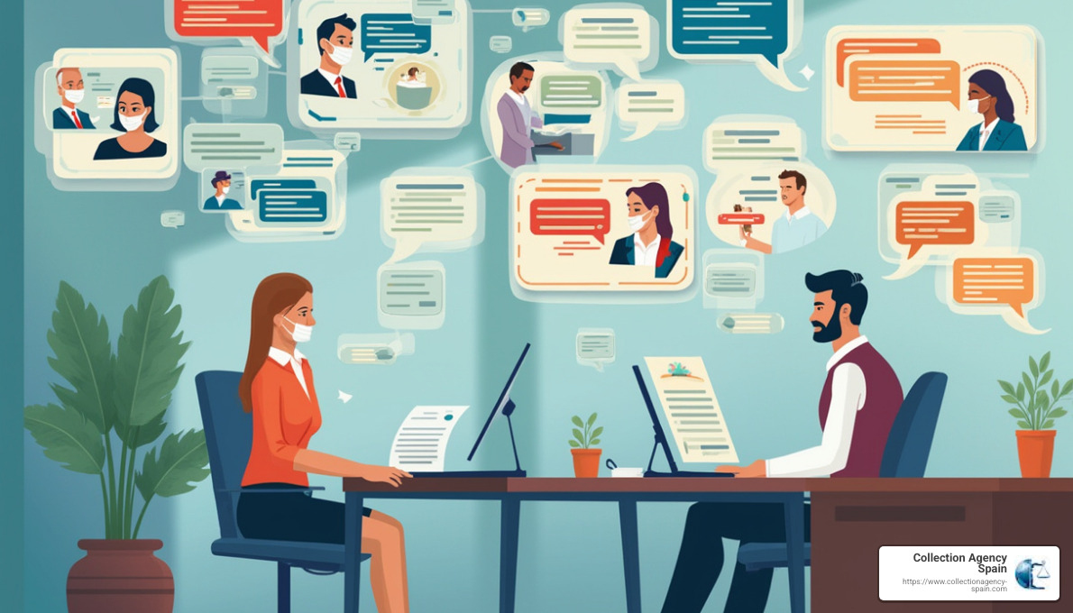 collection strategies illustration - how do debt collection agencies work