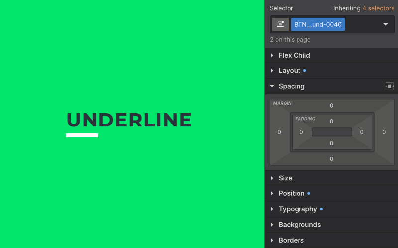 Changing underline distance tutorial