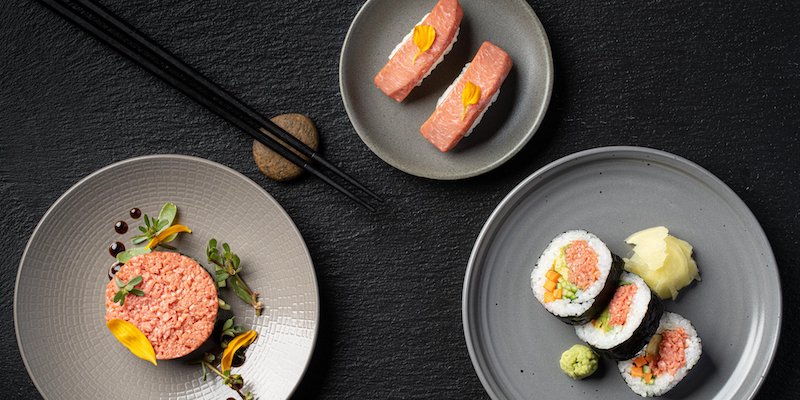BlueNalu – Cell-Cultured Seafood – Plated Sushi Image - Uncountable Blog Banner Image
