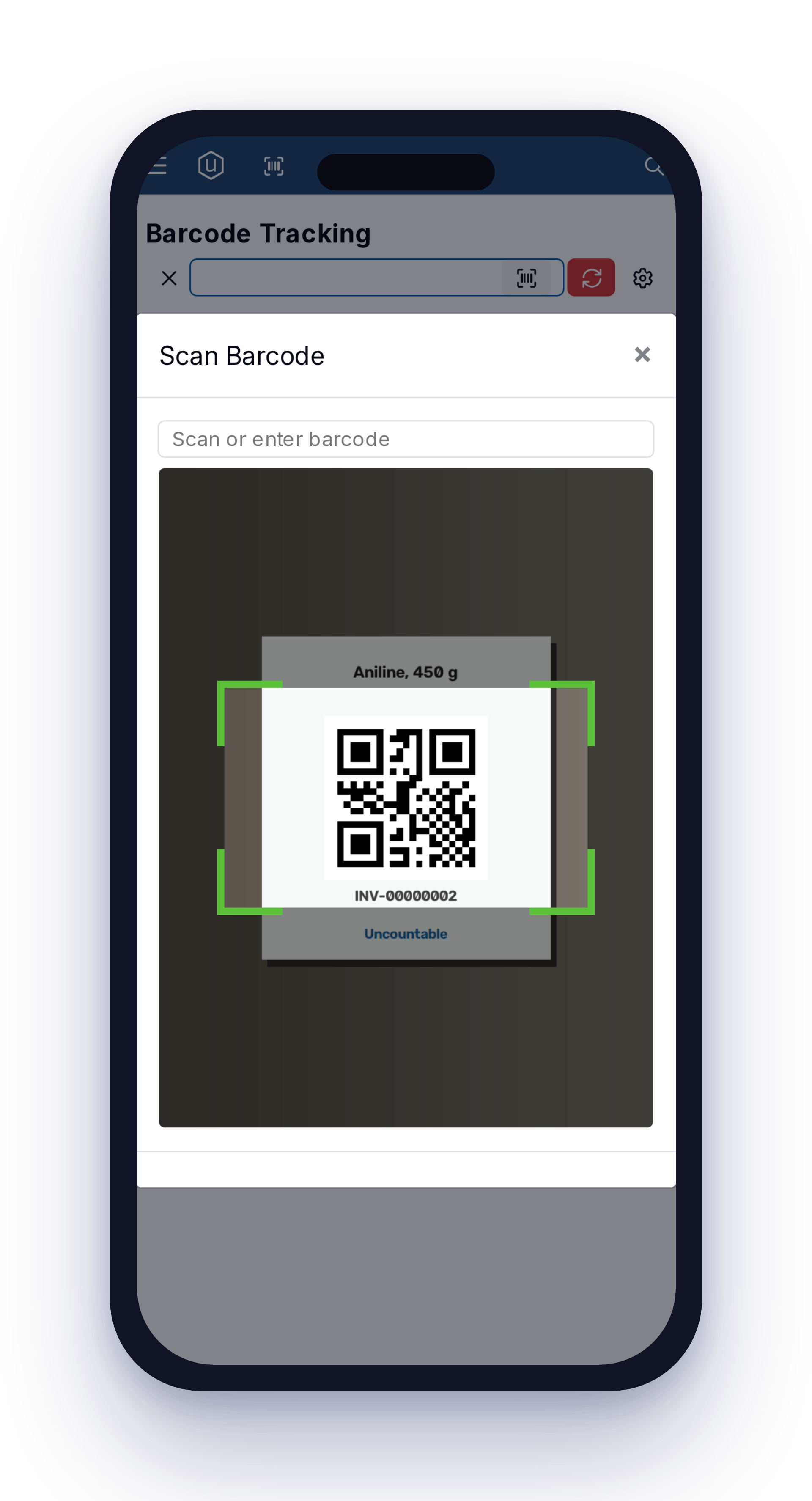 Scan a barcode in the lab with your phone.