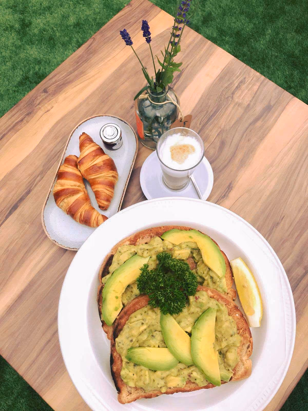 Enjoy our vegetarian and vegan options out in the garden.