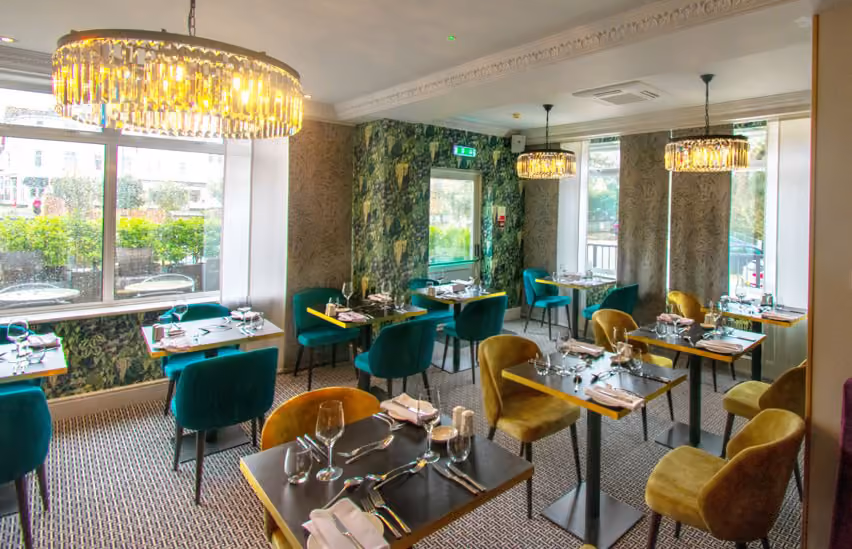 the Gold room at Hotel Collingwood in Bournemouth