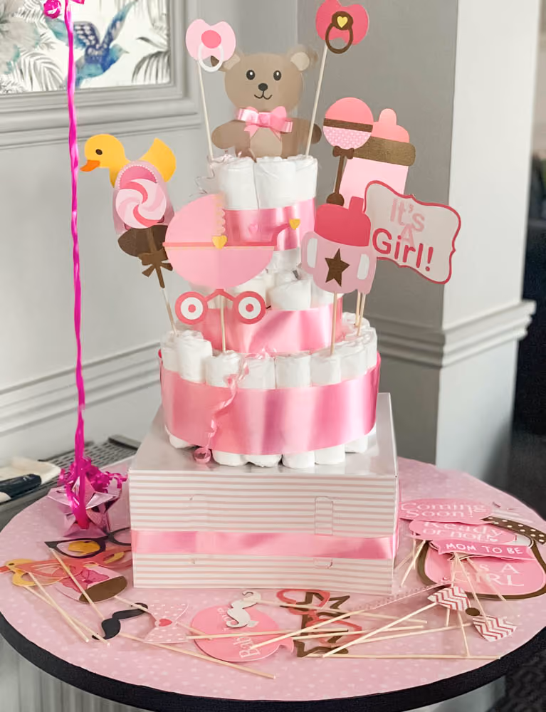 Baby shower centrepiece