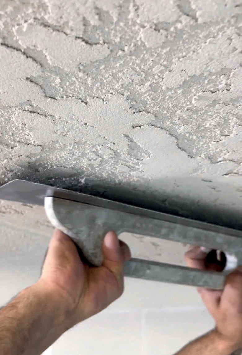 BASWA Custom Finish - Dragged texture in light gray