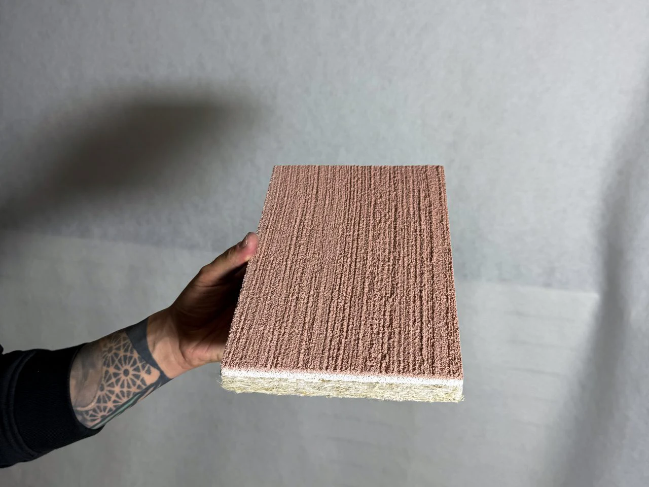 BASWA Custom Finish - Brushed texture in clay 