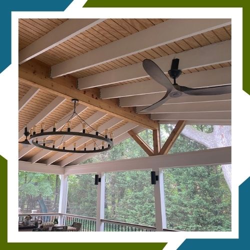 screened in porch project built by Woodscape Construction