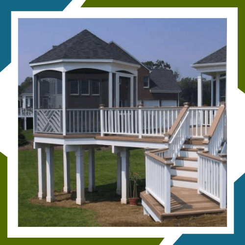 screened in porch project built by Woodscape Construction