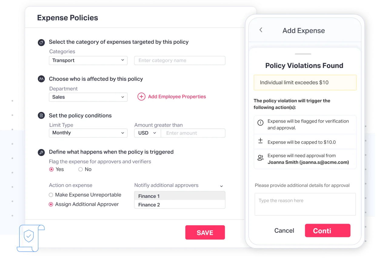 Fyle's Policy violation and compliance workflow