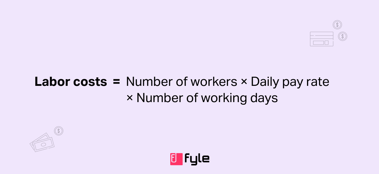 Formula for calculating labor costs