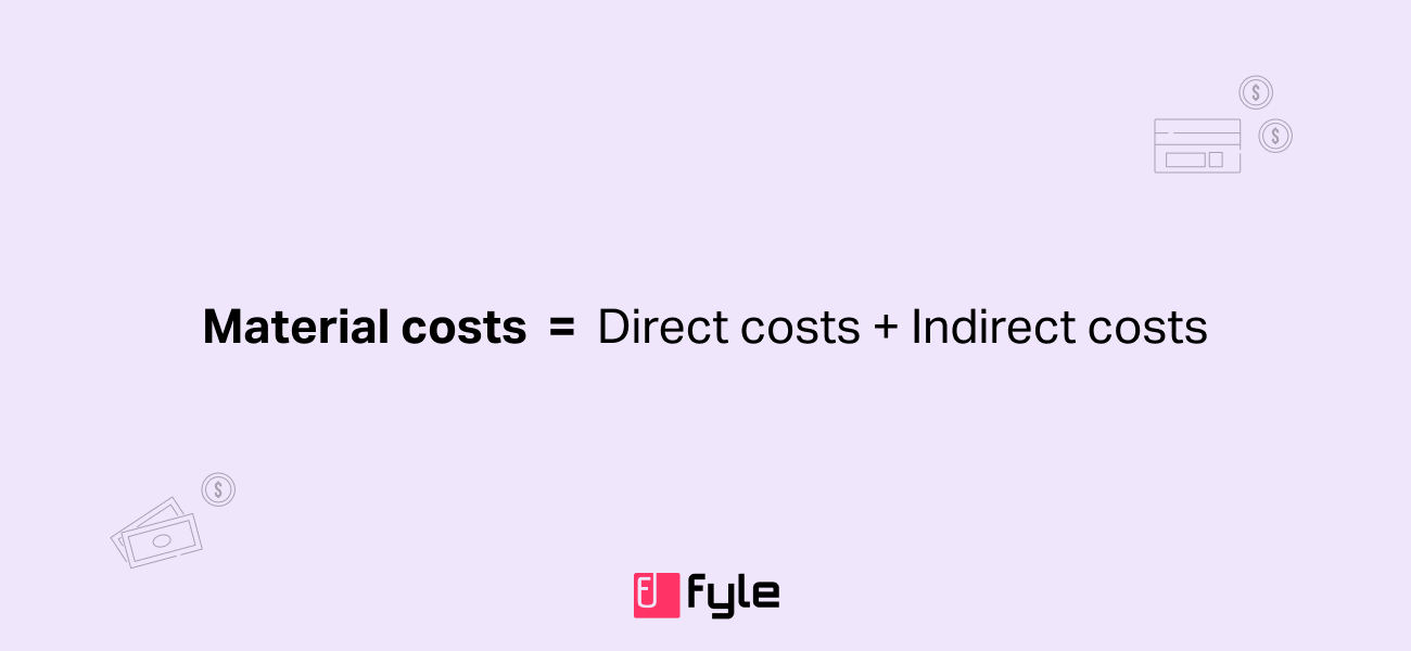 Formula for calculating material costs