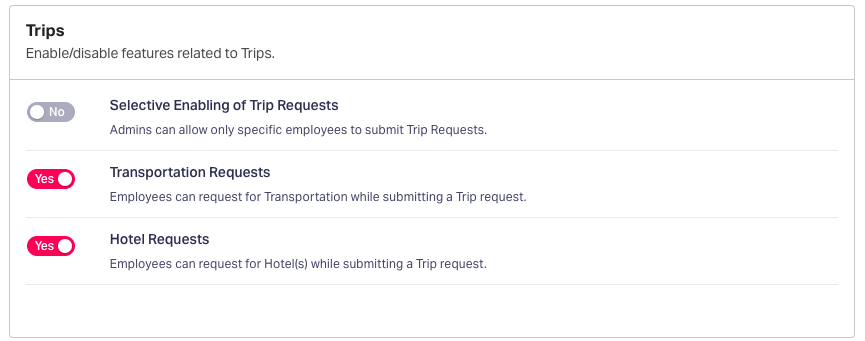 Advanced travel expense settings in Fyle