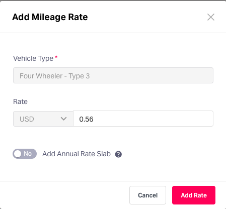 Configure mileage rates in Fyle 