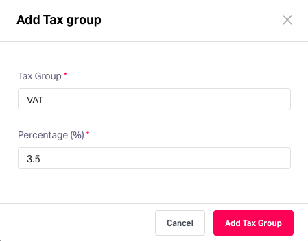 Add tax groups in Fyle