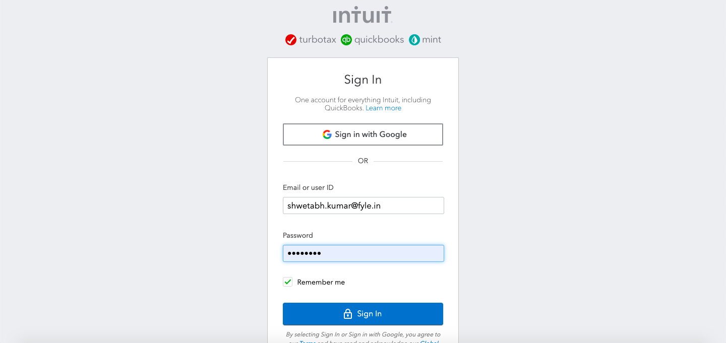 Fyle-Quickbooks Online Integration Portal