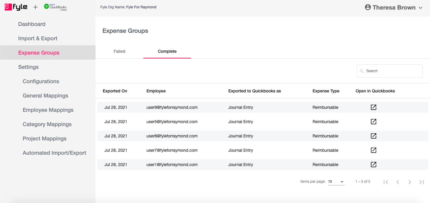 Quickbooks Online Expense Groups Settings